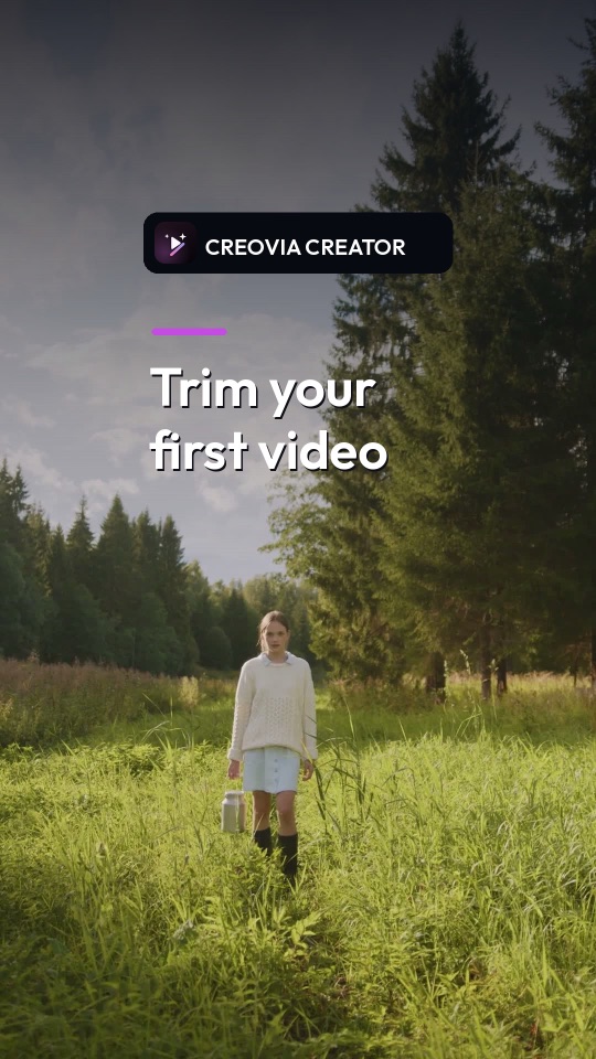 Forest walking clip used in the video trimming tutorial