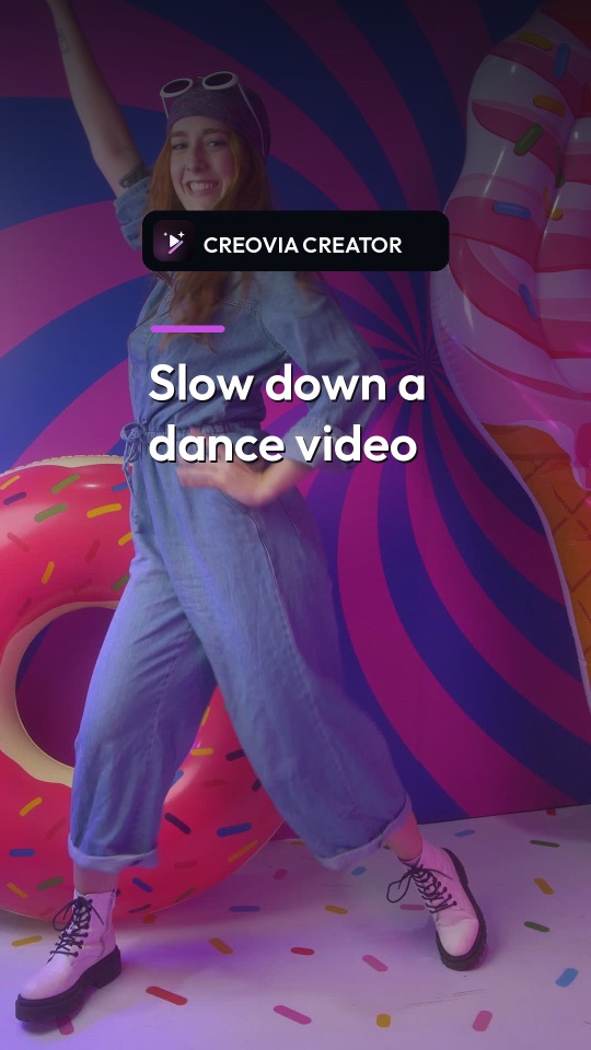 Dancer shown on the Creovia Creator slow-motion tutorial cover